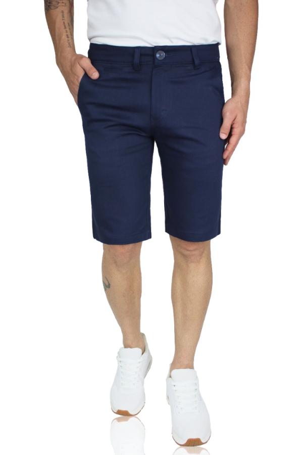 Bermuda Azul Marino De Vestir Slim Fit De Algodón Para Caballero